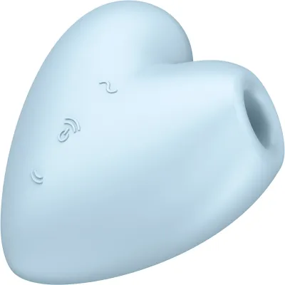 Satisfyer Cutie Heart Pressure Wave Rechargeable Waterproof Clitoral Stimulator Blue