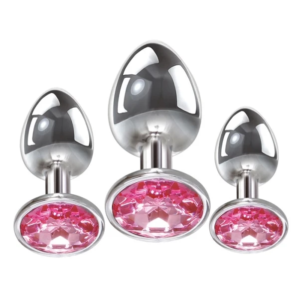Adam & Eve Pink Gem Anal Plug Set