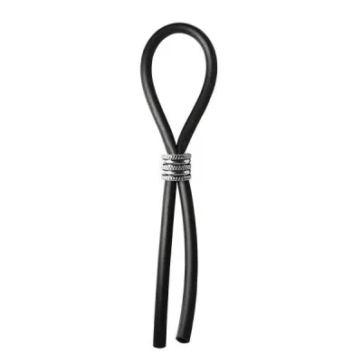 Bolo Lasso Grooved Stainless Steel Slider Black