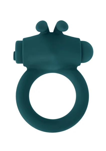 Playboy Pleasure Bunny Buzzer Rechargeable Silicone Vibrating Cock Ring - Evergreen