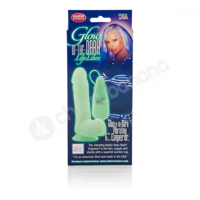 Glow in the dark Life likes Vibrating 6 Emperor Dildo