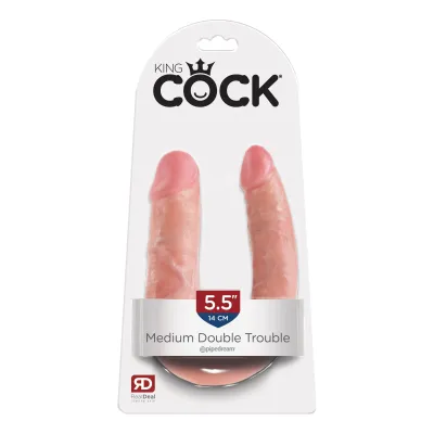 King Cock Double Trouble Medium Flesh