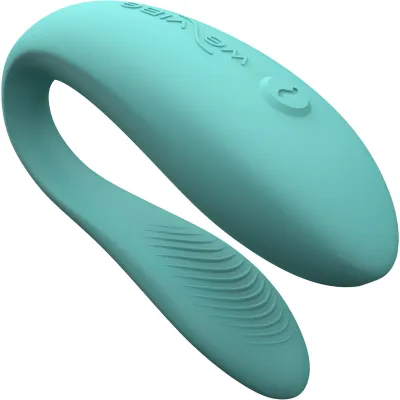 We Vibe Sync Lite App Controlled Rechargeable Silicone Couples Vibrator Aqua