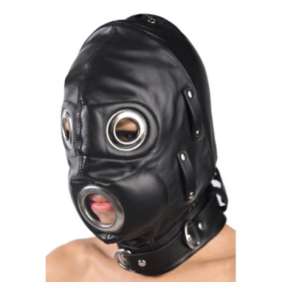 Total Lockdown Leather Hood Small Medium S M
