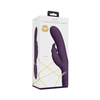 Vive May Dual Pulse wave Vibrating C spot G spot Rabbit Purple