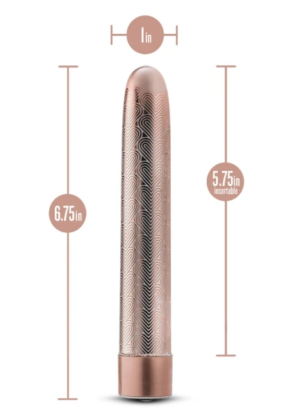 The Collection Lattice Limited Edition Rechargeable Waterproof Slimline Vibrator By Blush - Rose Gold