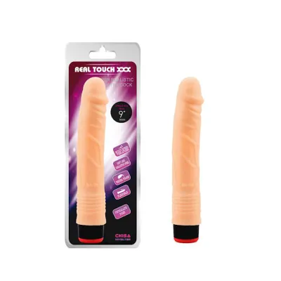 Real Touch Vibrating Cock Flesh 9 Inch