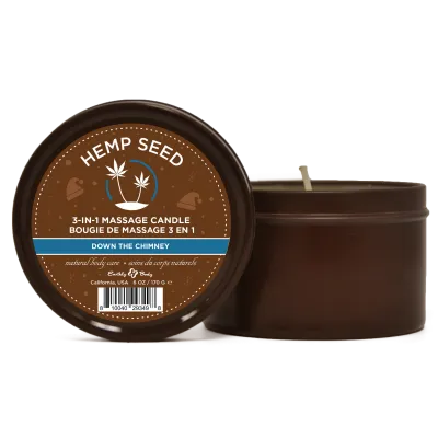 Hemp Seed 3 in 1 Massage Candle Down the Chimney 6oz 170 G