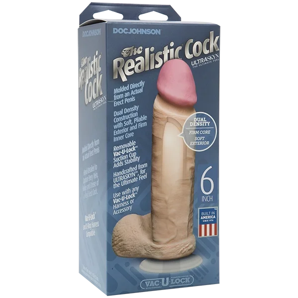 Doc Johnson The Realistic Cock with Removable Vac-U-Lock 6"
