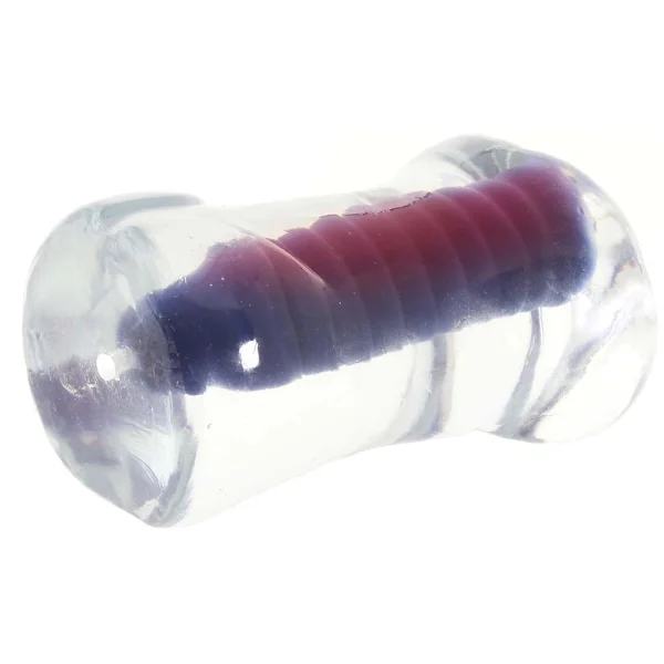 Adam & Eve Intensity Power Stroker - Clear/Blue