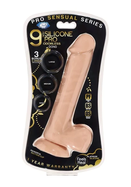 Cloud 9 Pro Sensual Premium Silicone 9 Inch Suction Cup Dildo - Caramel