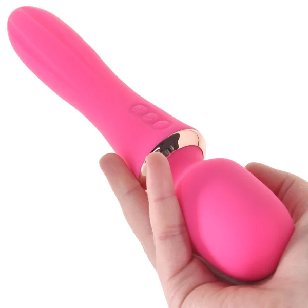 Nubii Mika Silicone Rechargeable Waterproof Mini Wand Massager By Nu Sensuelle - Pink