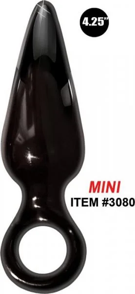 Anal Fever Mini Ass Glass Pleasure Plug Black — image 2 of 2