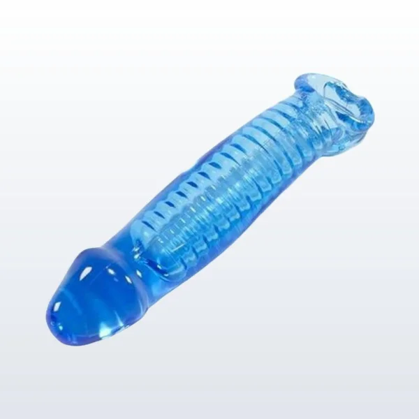 Oxballs Muscle Smooth Cocksheath Atomic Jock Penis Extender - Ice Blue — image 6 of 6