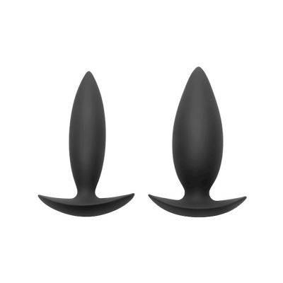 Elevate Silicone Anal Trainer Set Black 4 Inch