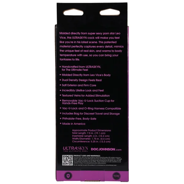 Signature Cocks - Leo Vice - 7.5 Inch Cock With  Removable Vac-U-Lock Suction Cup - Caramel
