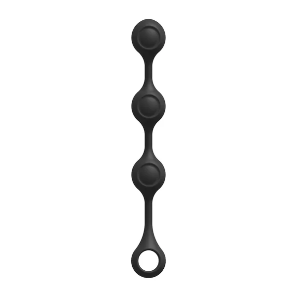 Kink Anal Essentials 13.5 Inch Weighted Black Silicone Beaded Anal Balls — image 2 of 5