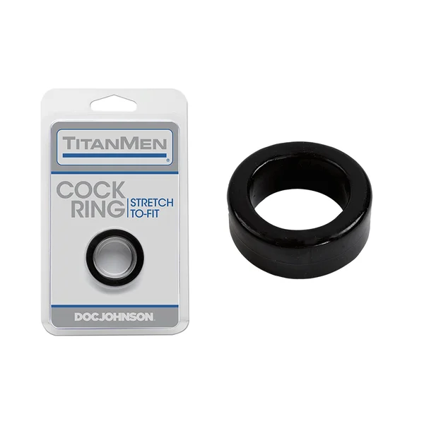 Titanmen Thick Stretch-to-Fit Cock Ring by Doc Johnson — image 5 of 7