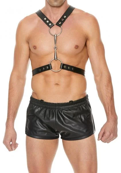 Men's Harness With Metal Bit - Black — image 4 of 6