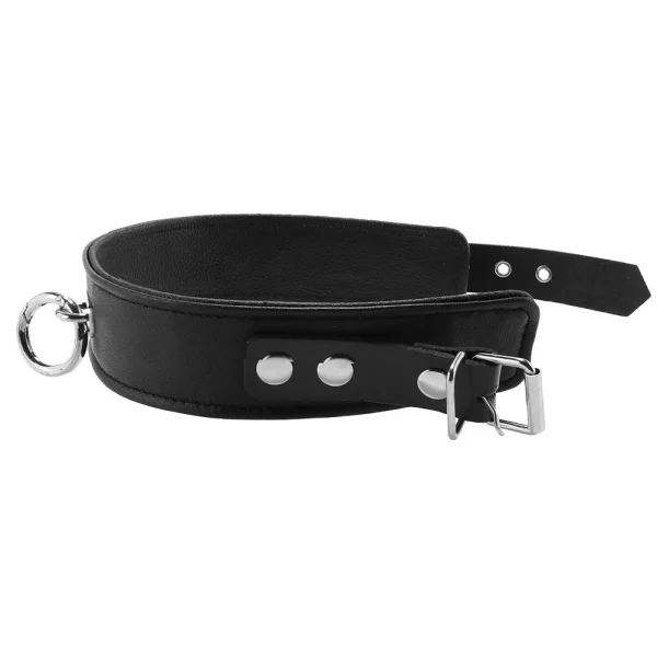 Rouge Garments Plain Black Leather Collar — image 6 of 7