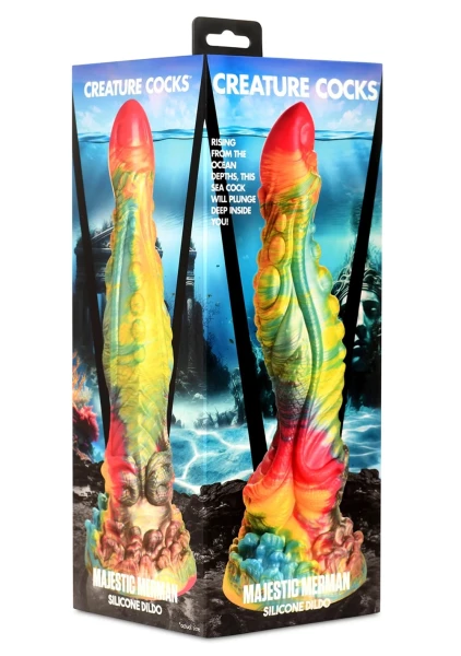 Majestic Merman 10" Silicone Suction Cup Dildo By Creature Cocks