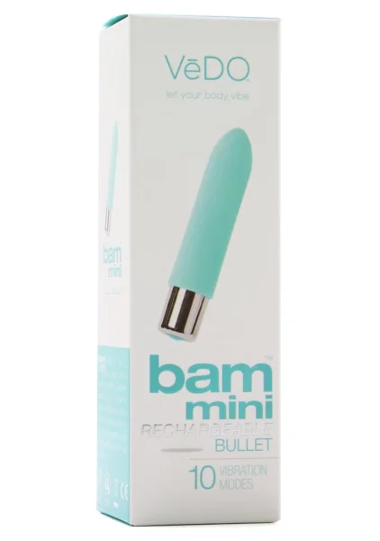BAM MINI Rechargeable Bullet Silicone Vibrator by VeDO - Pink