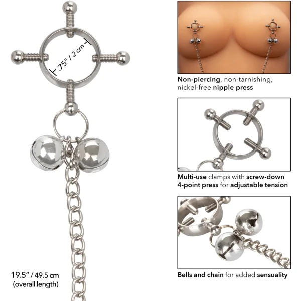 Nipple Grips 4-Point Nipple Press with Bells