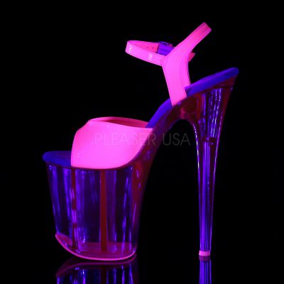 8 inches Heel 4 inches PF UV Reactive Ankle Strap Sandal