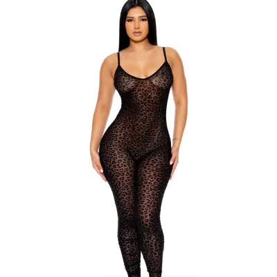 Forplay Spot On Sleeveless Leopard Print Jumpsuit