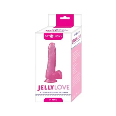 Get Lucky 7 inch Jelly Dong Pink