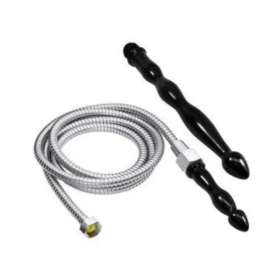 Anal Douches Cloud 9 Fresh Deluxe Anal Enema Premium Shower Kit W 2 Tips 6 Ft Stainless Steel