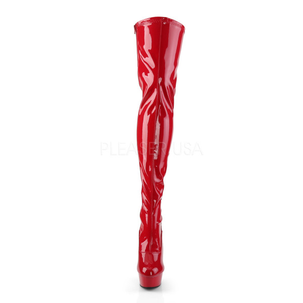 DELIGHT-3063 - 6" Back Lace PF Thigh Boot, Side Zip — image 6 of 16