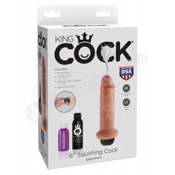 King Cock Flesh 6'' Squirting Cock
