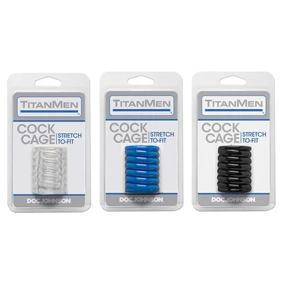 TitanMen Ribbed Stretch To Fit Cock Cage Girth Enhancer
