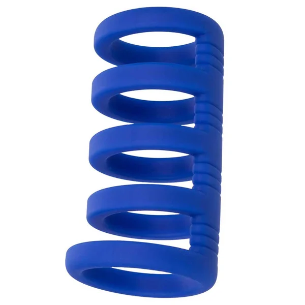 Admiral Xtreme Blue Liquid Silicone Cock Cage Ring Combo — image 5 of 8