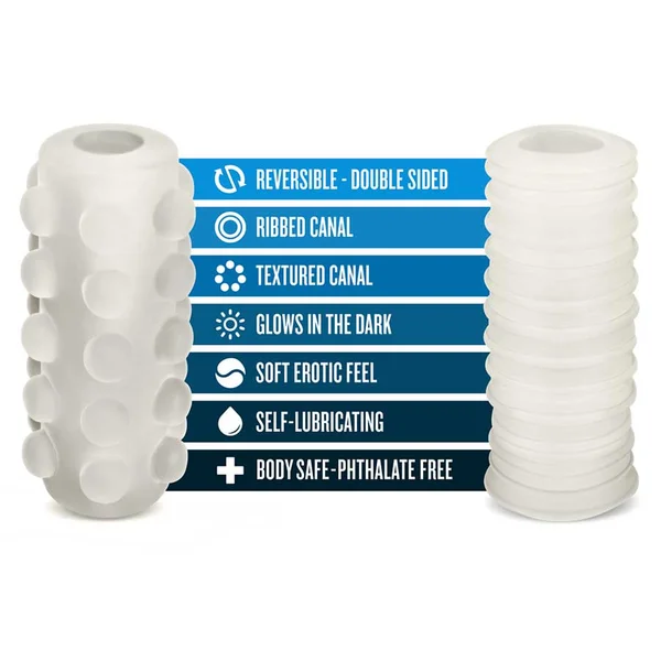M for Men Soft and Wet Reversible Orb Frosted Stroker — image 3 of 5