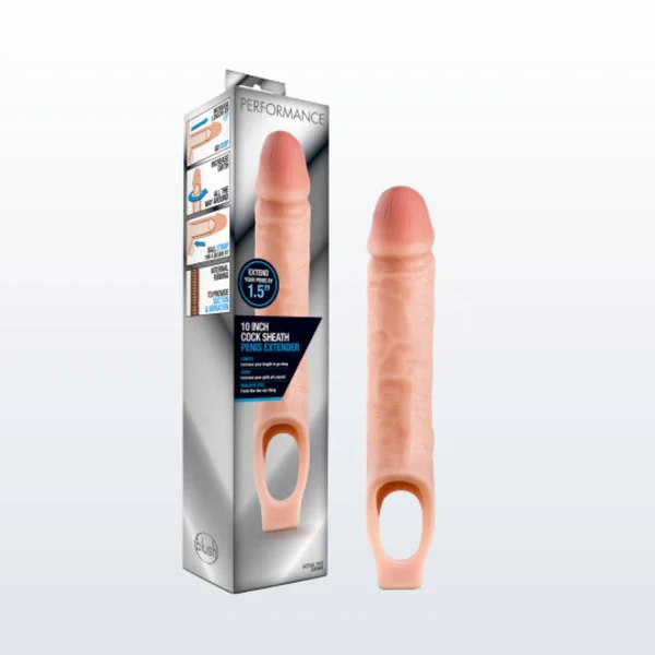 Performance - 10" Cock Sheath Penis Extender - Vanilla — image 10 of 10