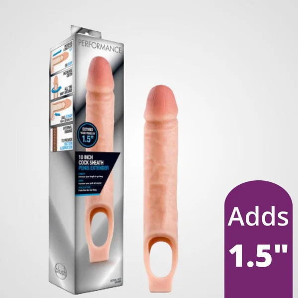 Performance - 10" Cock Sheath Penis Extender - Vanilla — image 8 of 10