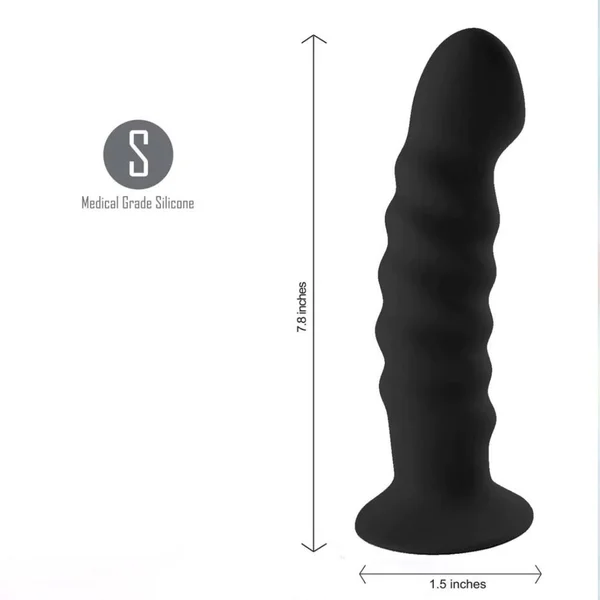 Maia 'Kendall' 8' Silicone Dildo - Black — image 11 of 11