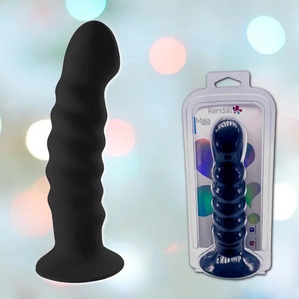 Maia 'Kendall' 8' Silicone Dildo - Black — image 9 of 11