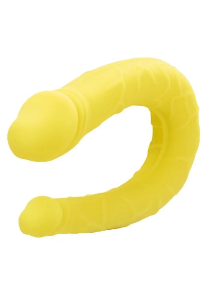 Boundless AC/DC Dong Silicone Double Dildo By CalExotics - Yellow
