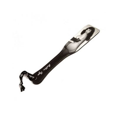 Bettie Page Picture Perfect Spanking Paddle Black Black