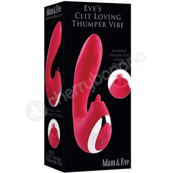 Adam & Eve Eves Clit Loving Thumper Vibe With Flicking Clit Stimulator