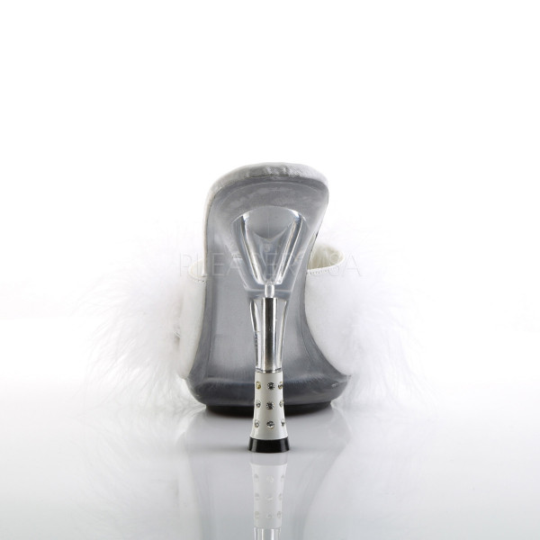 GLITZY-501-8 - 4 3/4" RS-Embossed Cone Heel Marabou slpr — image 4 of 4