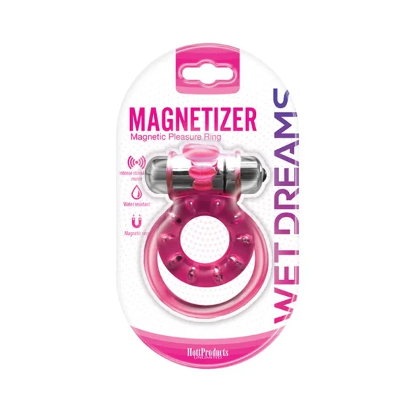 Magnetized Magnetic Cock Ring With Dual Straps And Bullet