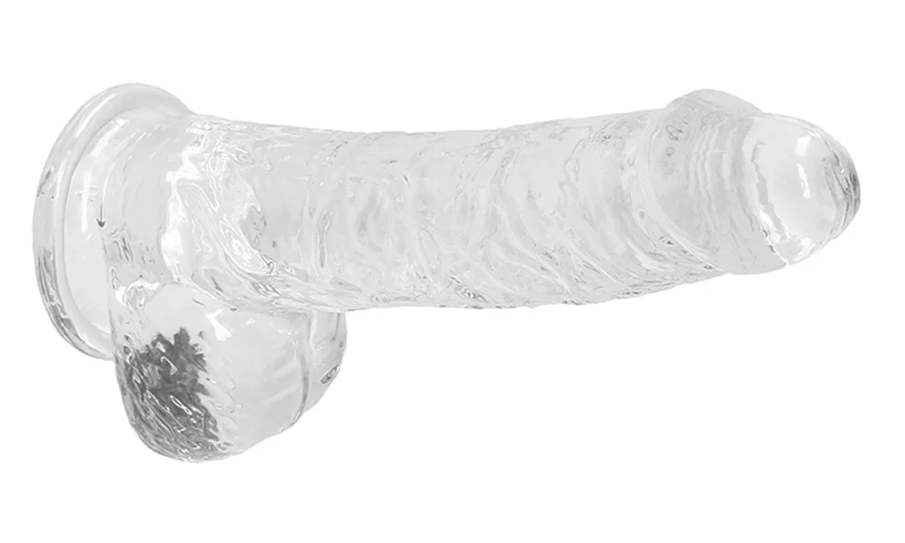 6 Inch Realistic Dildo With Balls - Translucent