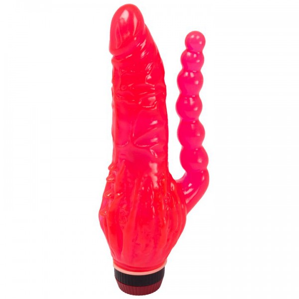 Bondara Two In The Pink Double Penetration Vibrating Dildo – 8 Inch
