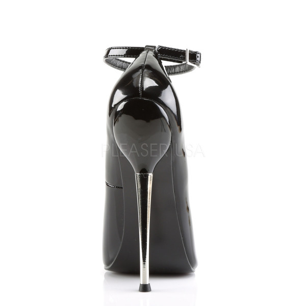 DAGGER-12 - 6 1/4" Solid Brass Heel Ankle Strap Plain Pump — image 8 of 8
