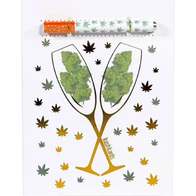 Congrats Champagne Buds One Hitter Greeting Card by KushKards