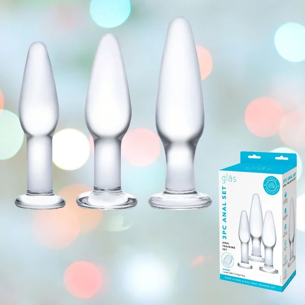 Gläs 3 pcs Anal Training Set Glass Butt Plugs — image 16 of 16